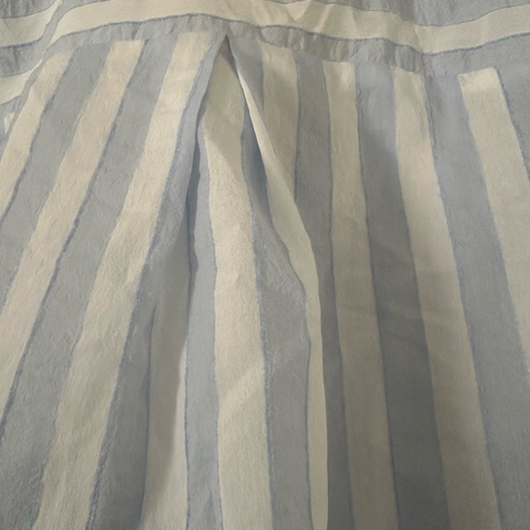 Umgee Light Blue and White Striped Button-Up Shirt - Picture 3 of 8